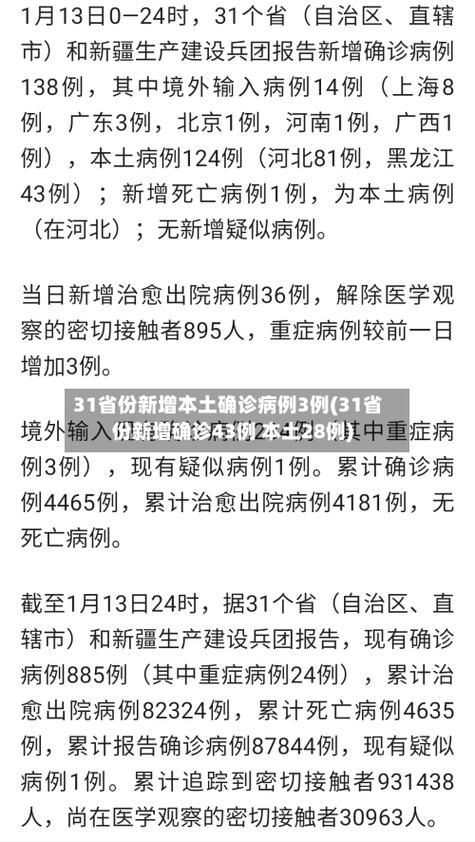 31个省份新增确诊18例含本土24例_31省份新增确诊24例 本土3例