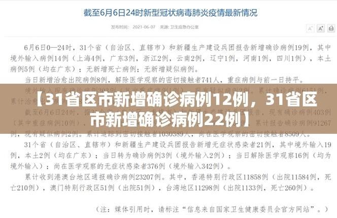 31省份新增2例阳性感染者涉22省/31省份新增确诊25例 本土2例