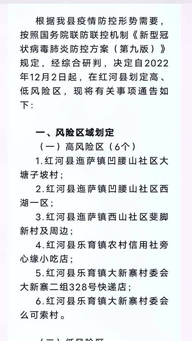 红河县算是疫情风险地区吗(红河几个区几个县)